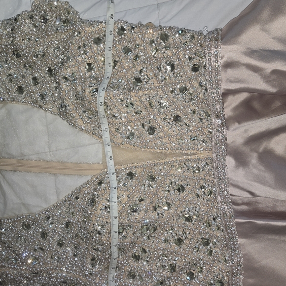 Amelia Couture Elegant Rose Gold Dress Size 16 - Picture 8 of 12